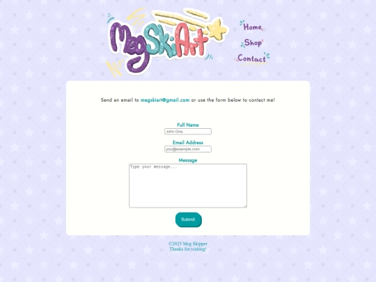 portfolio/contact screenshot
