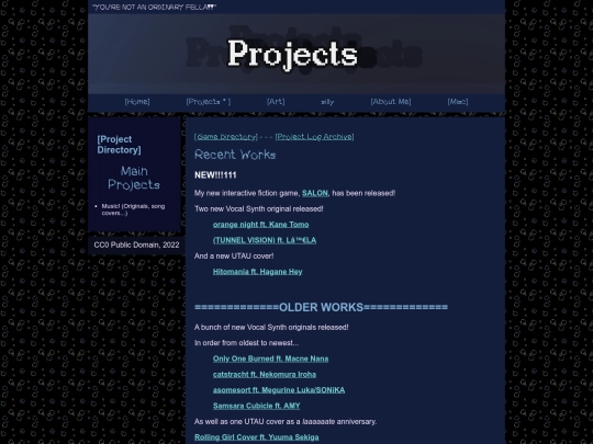 projects screenshot