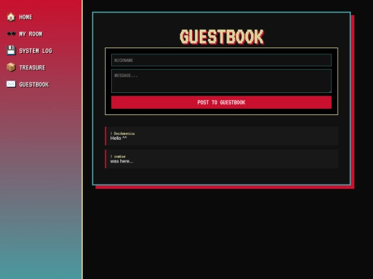 guestbook screenshot