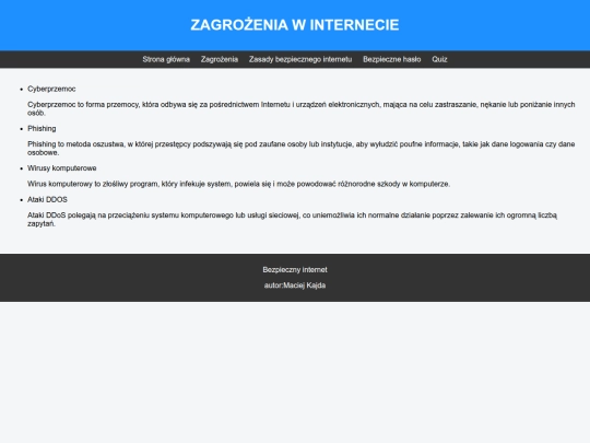 zagrożenia screenshot