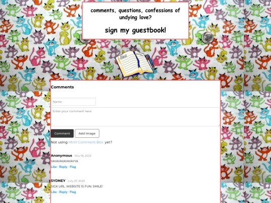 guestbook screenshot