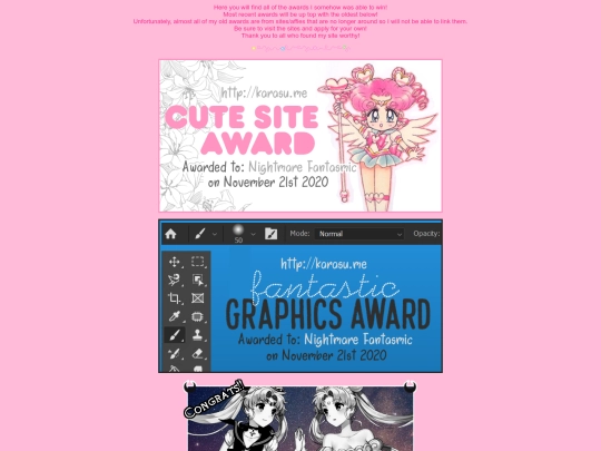 awards screenshot