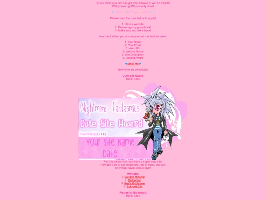 winanaward screenshot