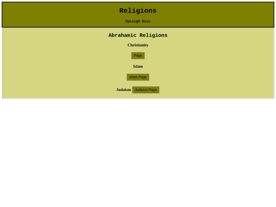 Personal-Projects.htm/Religions-page screenshot