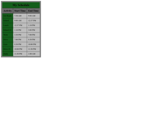 documents/beautification/schedule screenshot