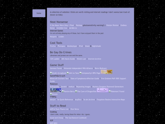 links screenshot
