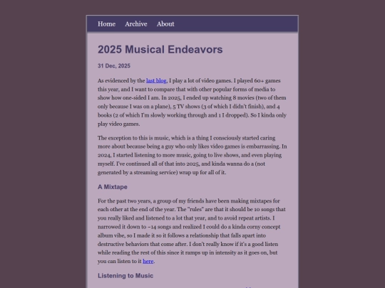 posts/2025-12-31-2025-Musical-Endeavors screenshot