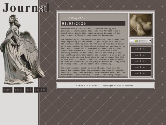 musings/journal screenshot