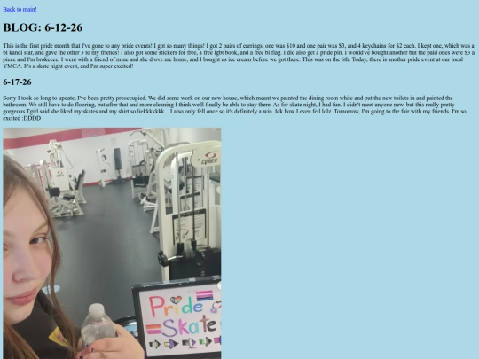 Blog screenshot