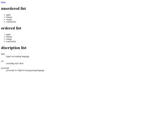list screenshot