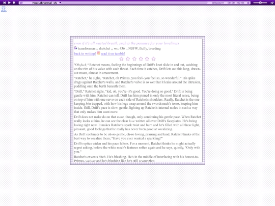 fanfics/fluffylighthearted screenshot