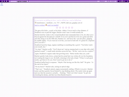 fanfics/notadevil screenshot