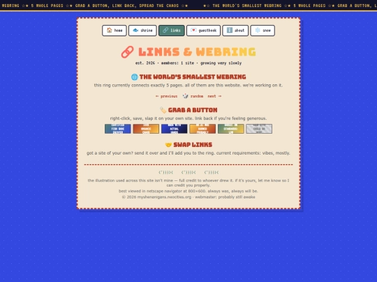 links screenshot
