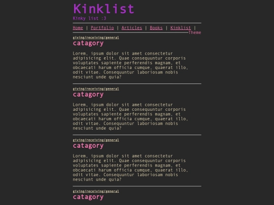kinklist screenshot