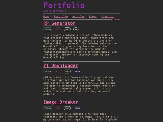 portfolio screenshot