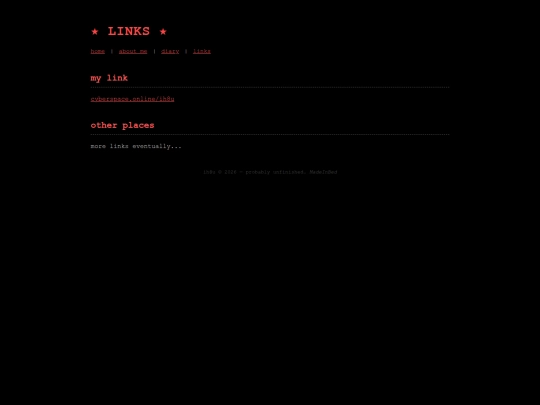 links screenshot