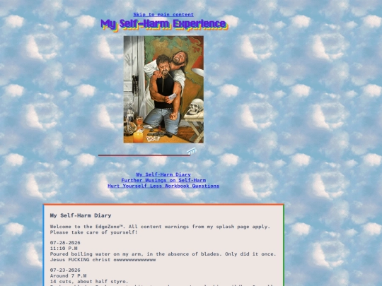 myselfharmexperience screenshot