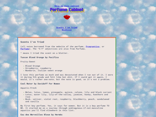 perfumecabinet screenshot