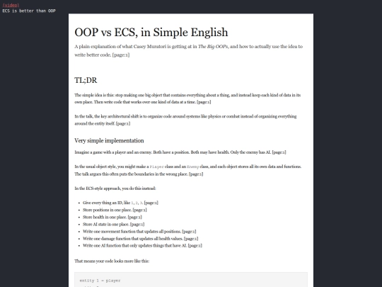 ecsvsoop screenshot
