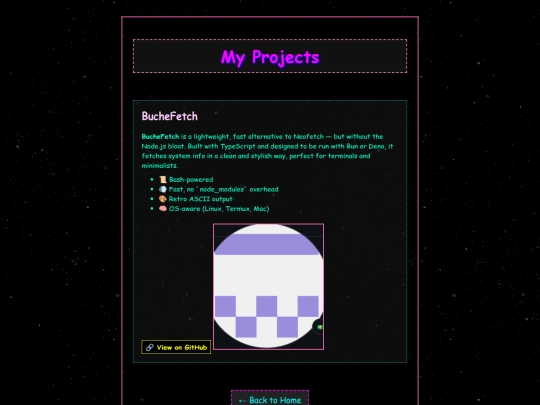 projects screenshot