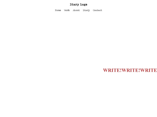Blog/diary screenshot
