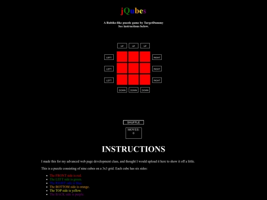 jQubes screenshot