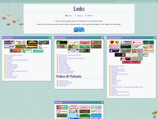 links screenshot