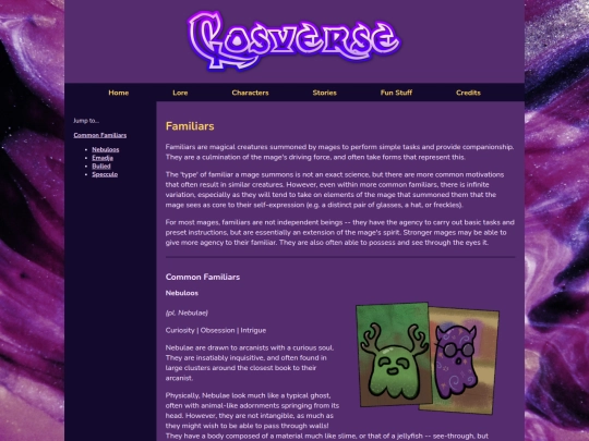 lore/familiars screenshot