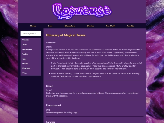 lore/glossary screenshot