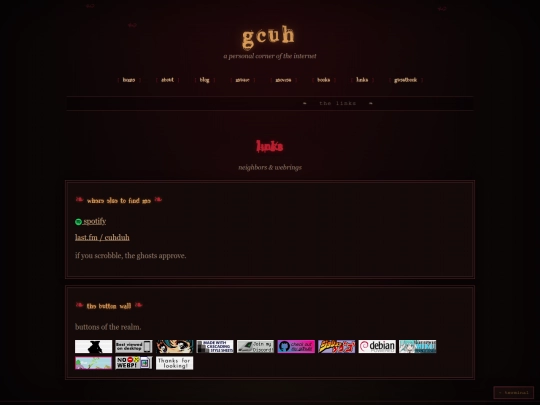 links screenshot