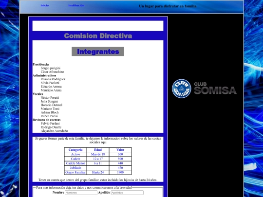 clubsomisa/institucion screenshot