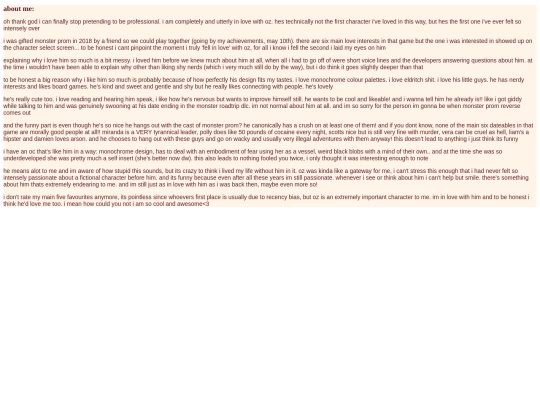 comforts/oz/abtme screenshot