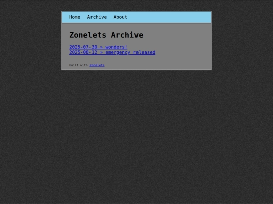 georgeblog/archive screenshot