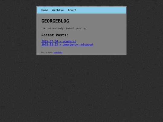 georgeblog screenshot