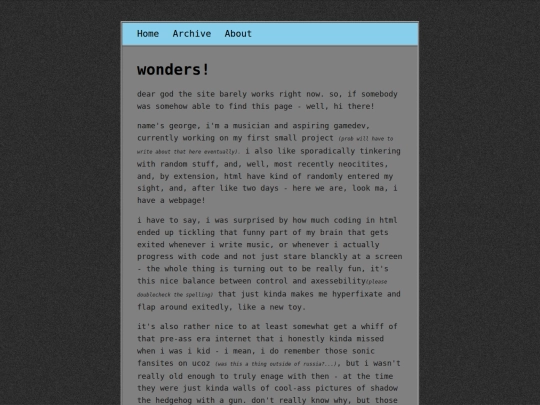 georgeblog/posts/2025-07-30-wonders! screenshot