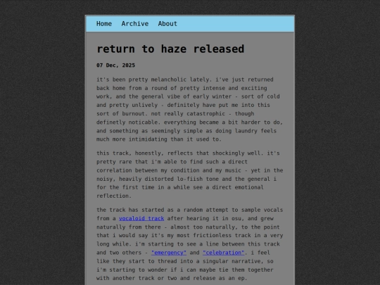 georgeblog/posts/2025-12-07-return-to-haze-released screenshot