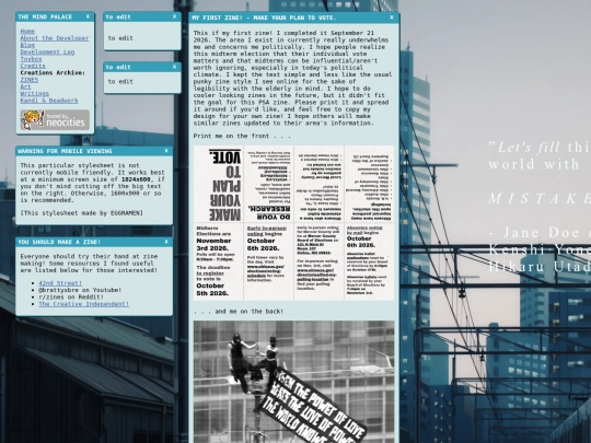zines screenshot