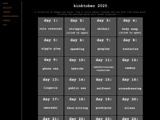 misc/kinktober/kinktober2020 screenshot