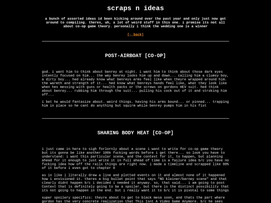 writes/contenmente/idears screenshot