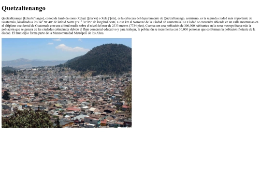 Guatemala/Quetzaltenango screenshot