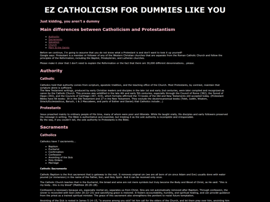 projects/catholicvsprotestant screenshot