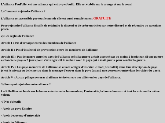 infos team feufollet screenshot