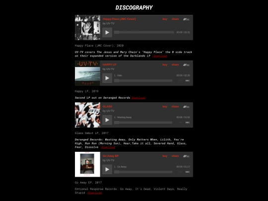 discography screenshot
