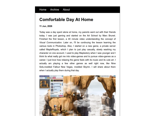 posts/2026-06-11-Comfortable-Day-At-Home screenshot