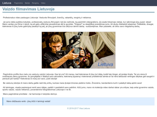 video-paslaugos screenshot