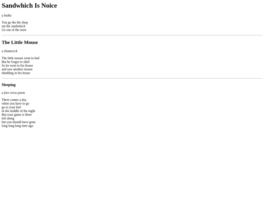 Technologypoemsleeping screenshot