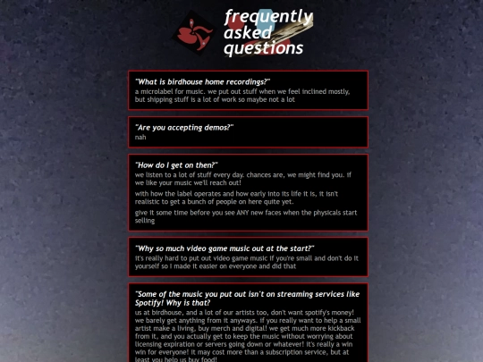 faq screenshot