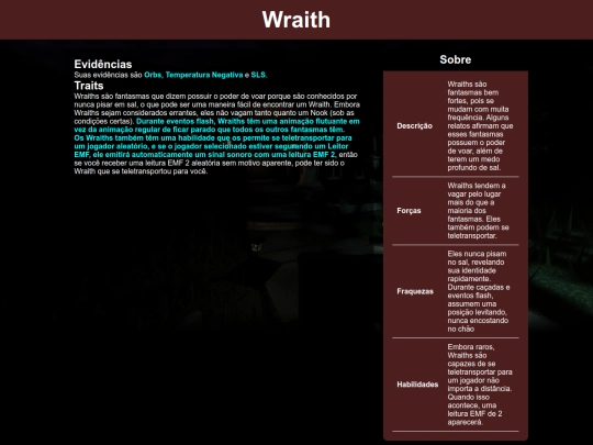 Wraith screenshot