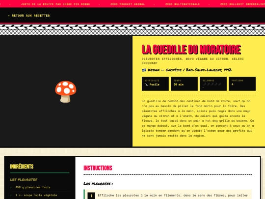 recettes/recette-guedille-pleurotes screenshot