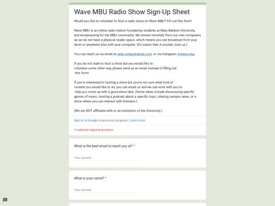 form screenshot
